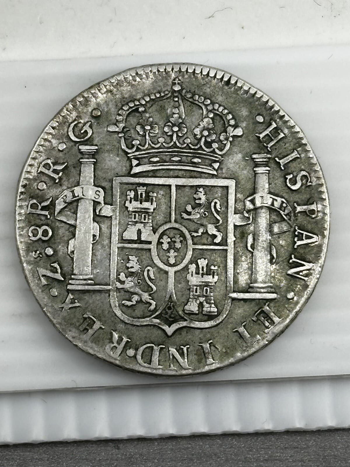 1821 Zs RG Mexico Silver 8 Reales Genuine Antique Spanish Colonial Dollar Coin 2