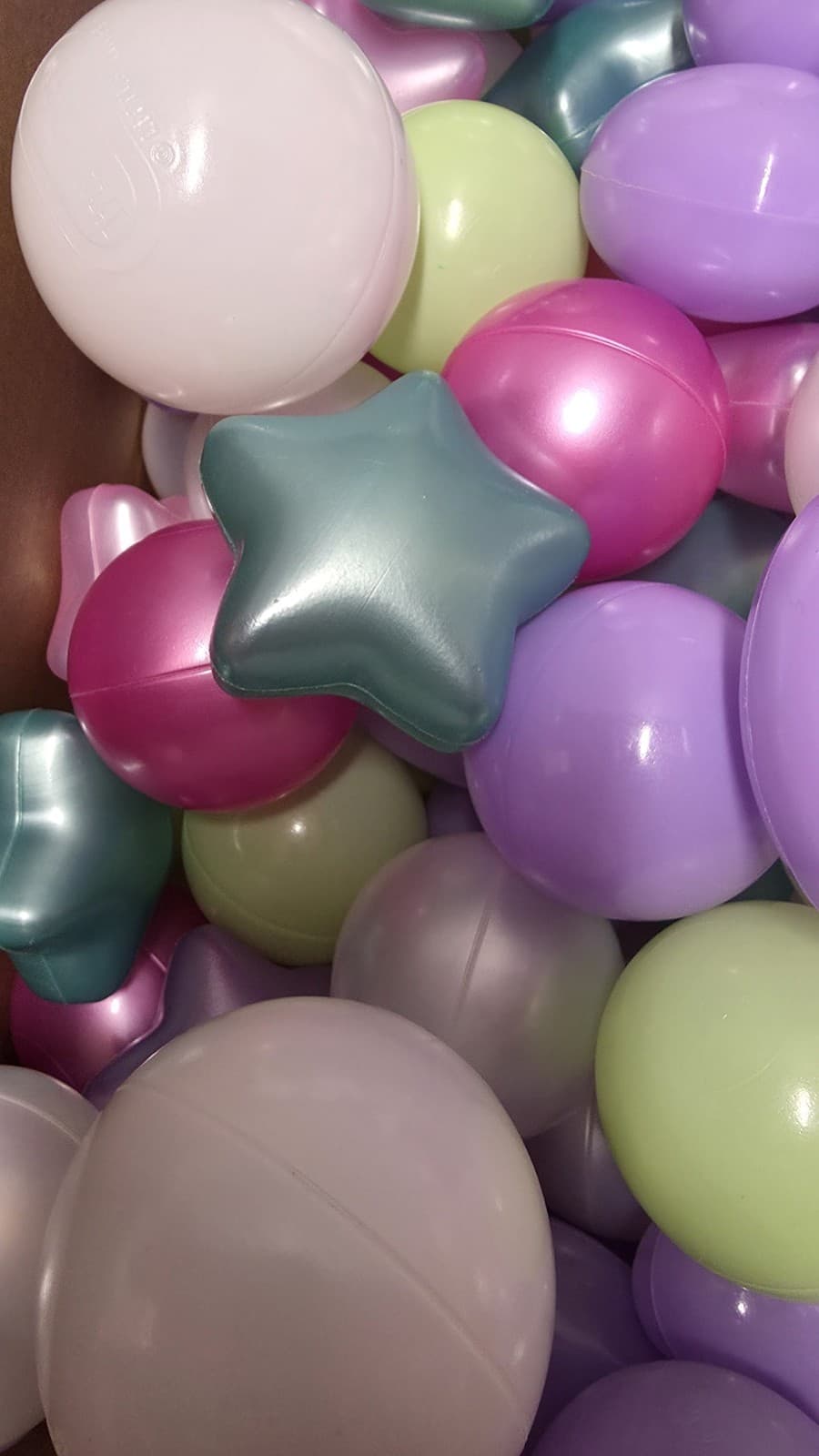 150 Pcs Ball Pit Balls, 2" - 2.5" Fun Shapes, Assorted Lot, Plastic  3