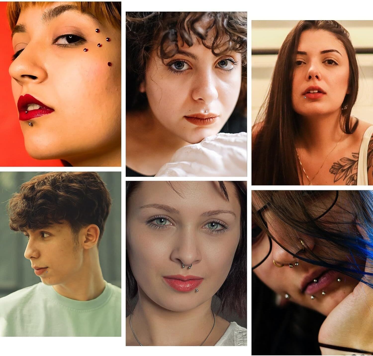 Professional Ear Piercing Gun Body Nose Navel Tool Kit Jewelry 13pcs Set 4