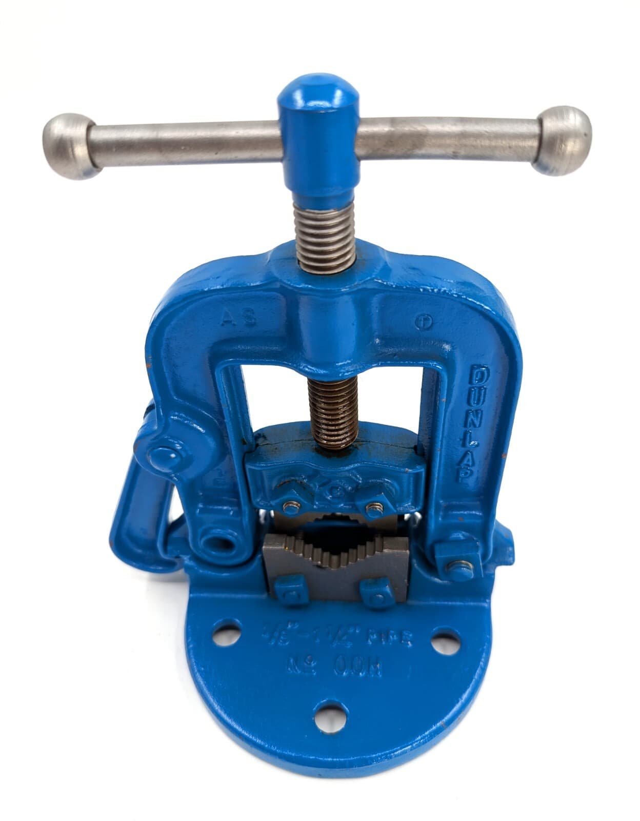 Refurbished Vintage Dunlap No. 00H Bench Mount Pipe Vise, 9” Tall, VG Cond. 2