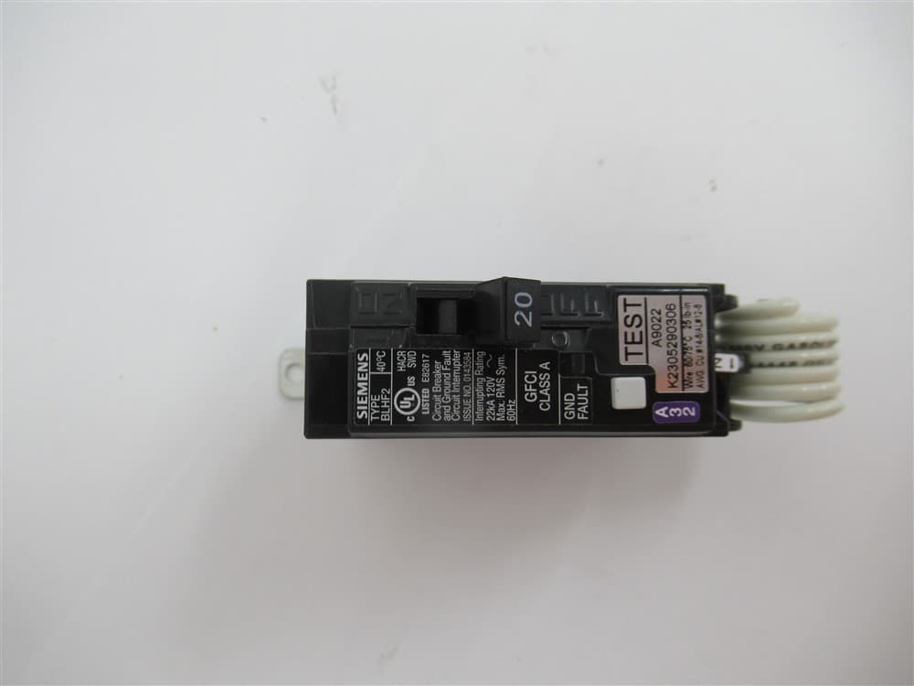Siemens BLHF2, 20 Amp Ground Fault Type 2 Circuit Breaker