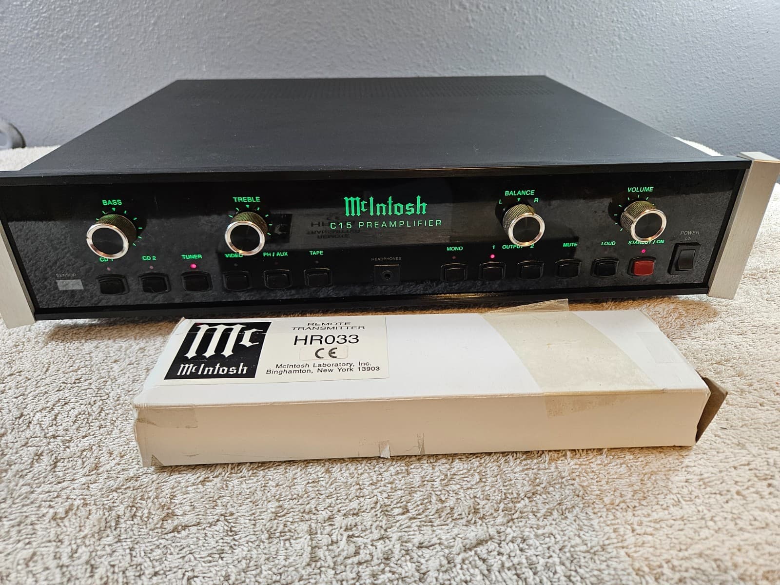 McIntosh C-15 Preamplifier - MINT - With Remote, Original Box