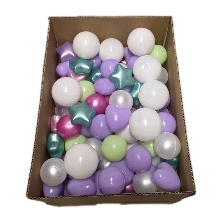 150 Pcs Ball Pit Balls, 2" - 2.5" Fun Shapes, Assorted Lot, Plastic