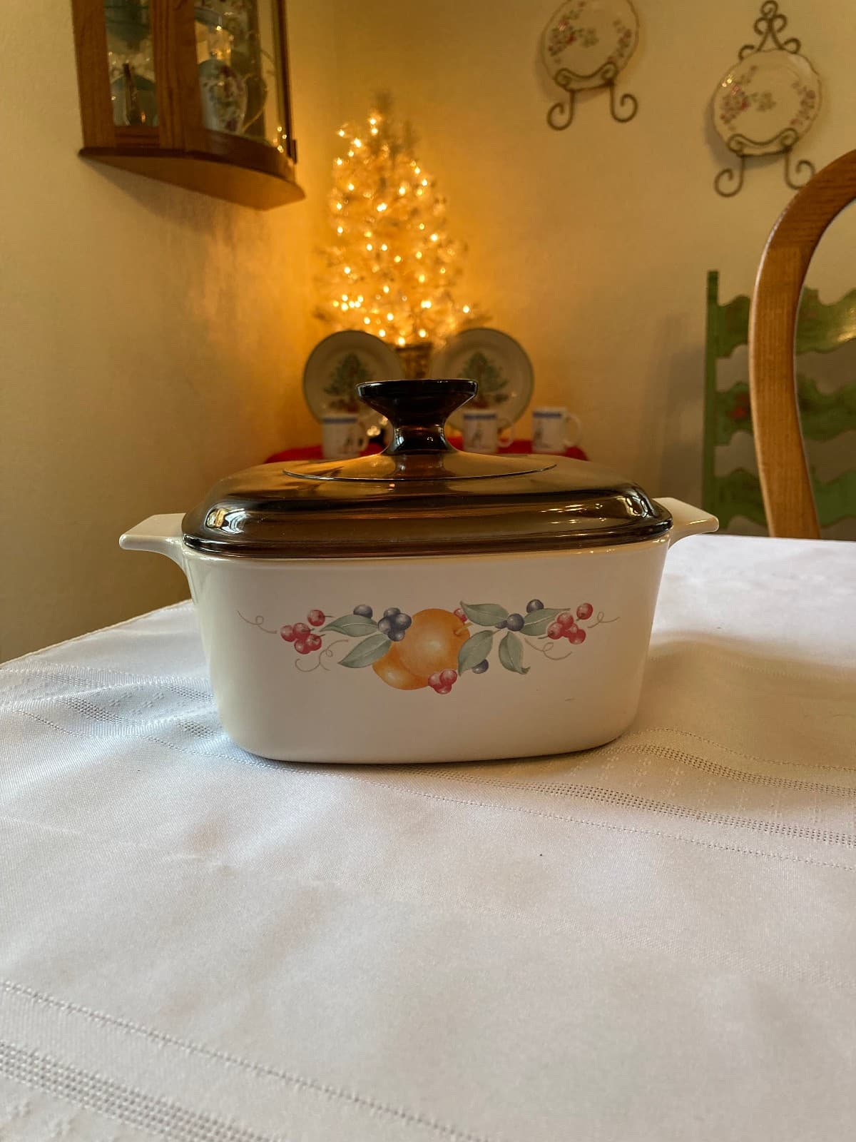 Corning Ware Abundance A-1.5-B Casserole Dish w/Pyrex Lid 8.75" x 6.9" x 4.4" 3