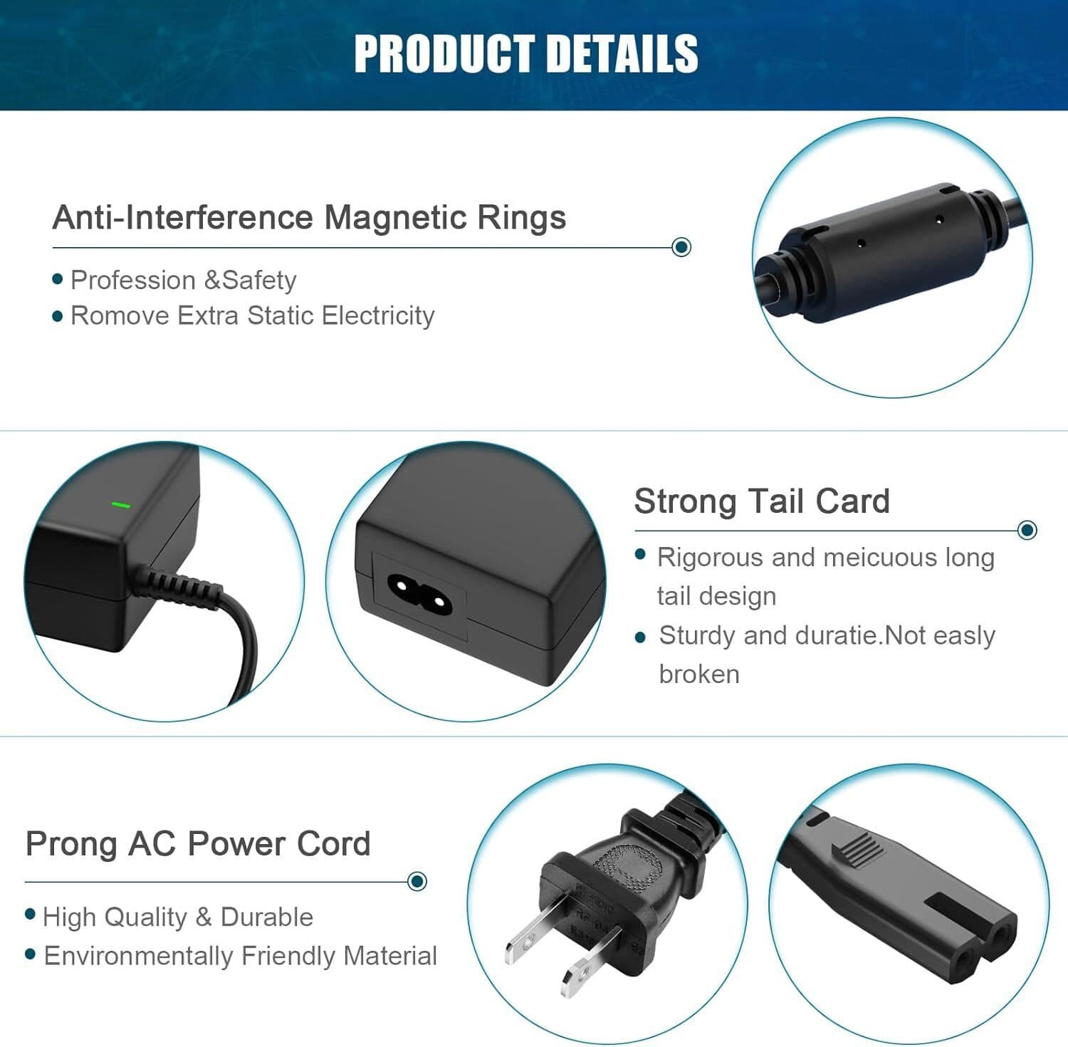 Electric Scooter Battery Charger for RAZOR E100 E200 E300 E125 E150 E500 24V 6