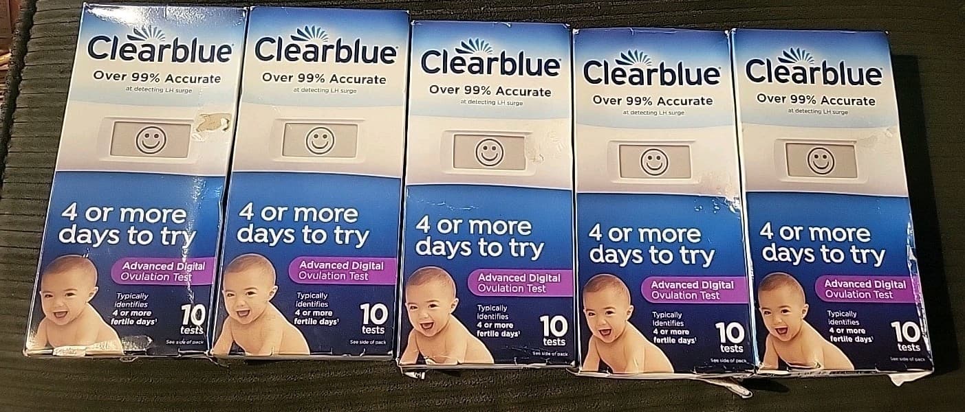 (5) Clearblue Advanced Digital Ovulation Test (10 Tests Each) ~EXP: 2/26+