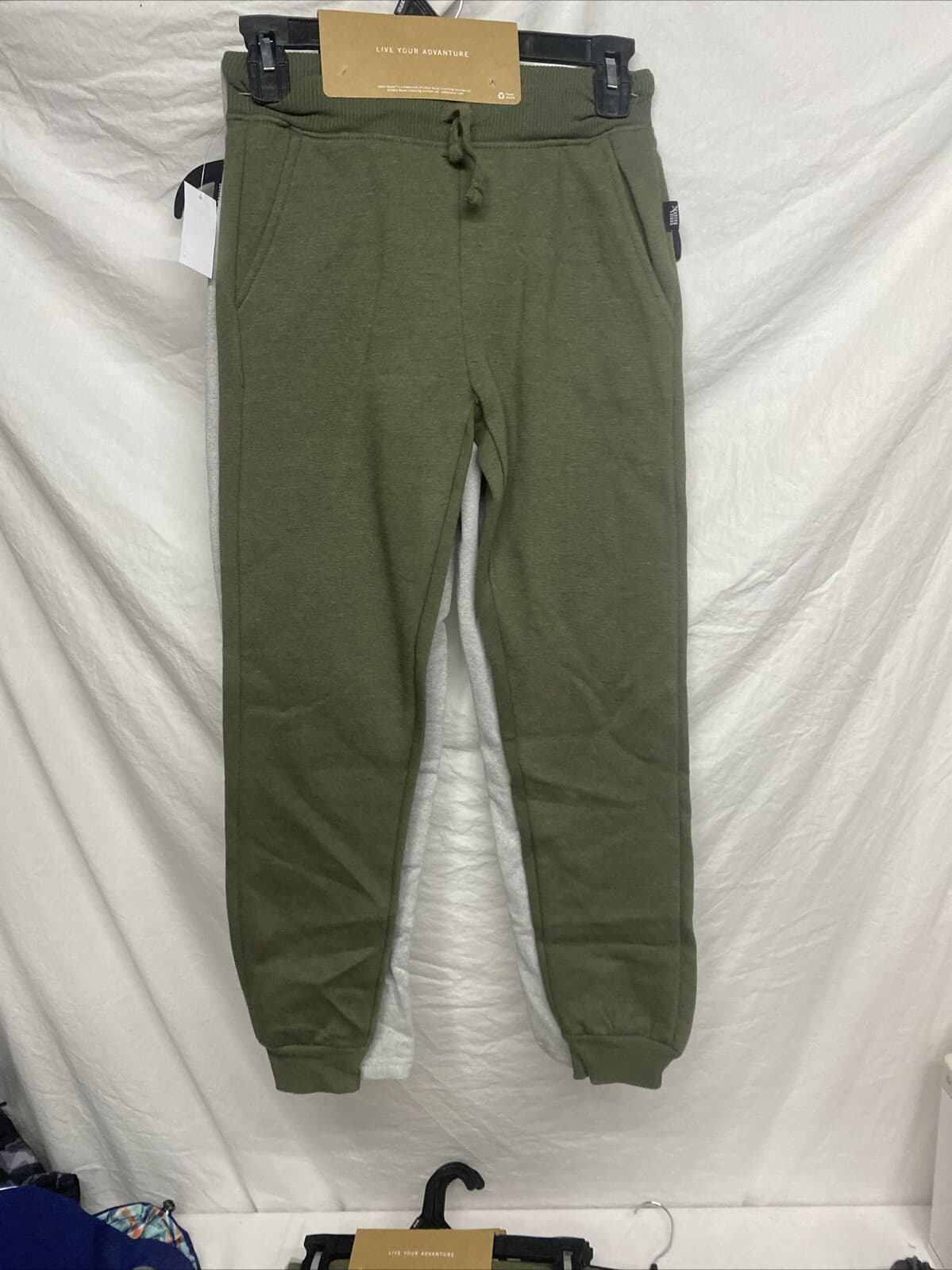 Eddie Bauer Kids 2-pack Boys Fleese Pants Gray Straight Hem Green Jogger M10/12 5