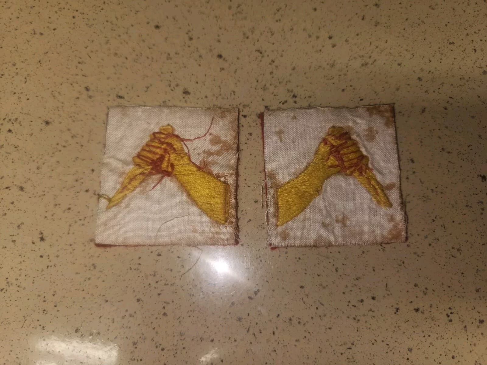  ORIGINAL UNISSUED WW II BRITISH INDIAN 19th DIVISION FLASHES 2