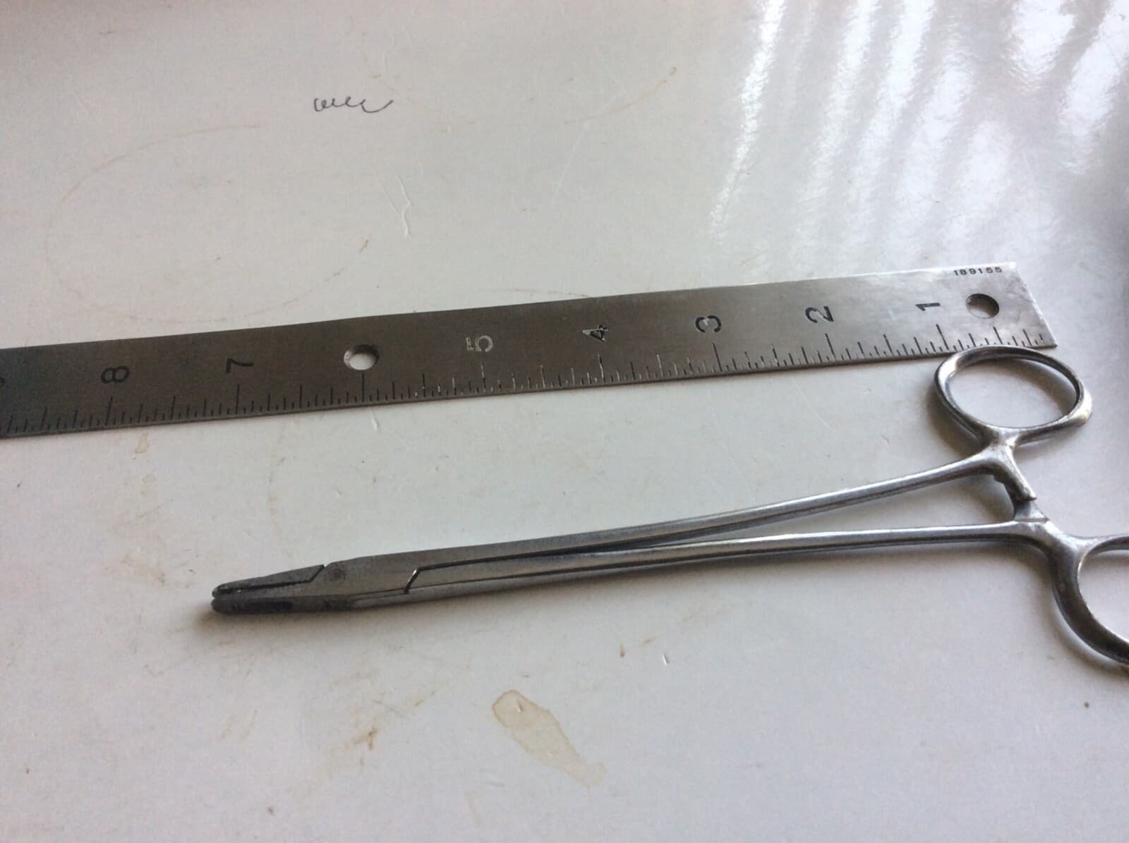 Very old Forceps Pliers with hole in tip for other uses Tool,
