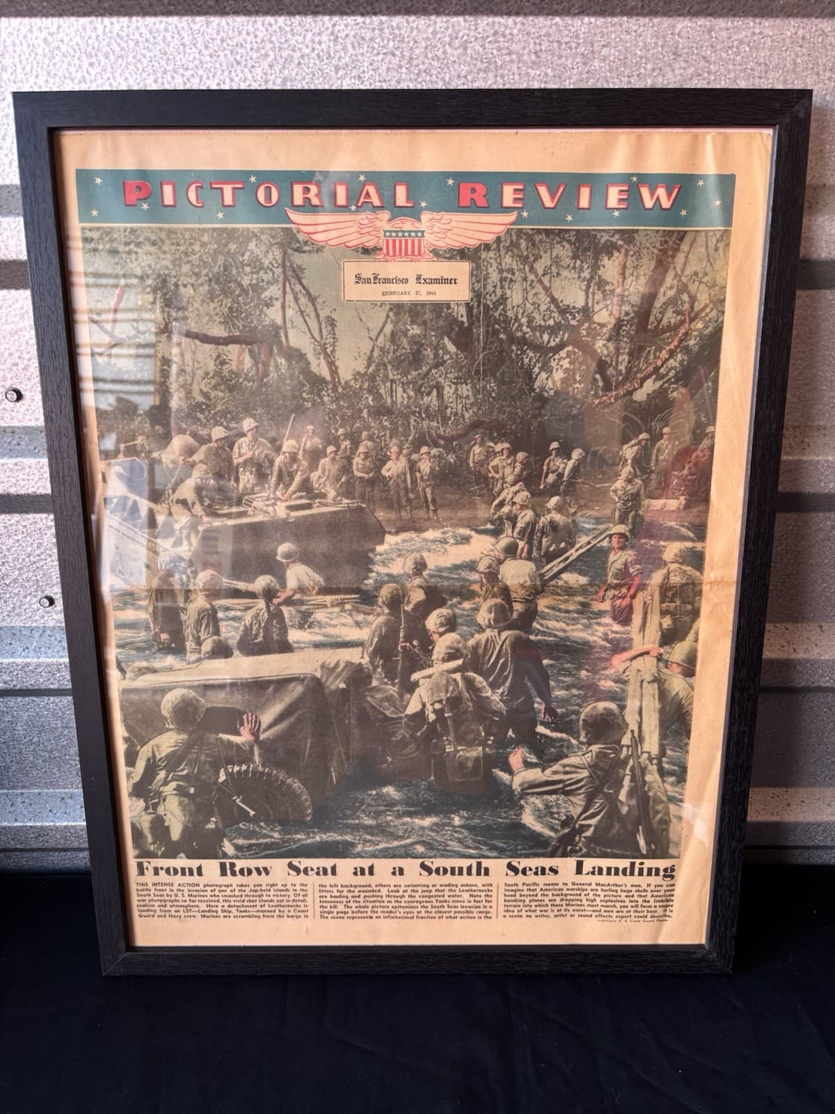 WW2 USMC Newspaper Pacific Landing Pictorial Review 1944