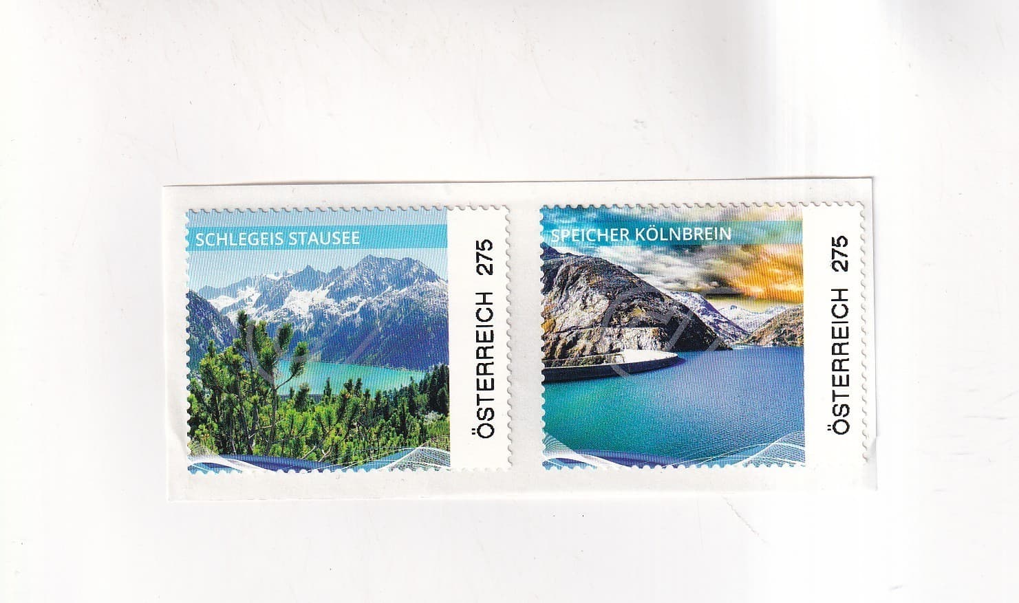 AUSTRIA Stamp 8 ATM DISPENSER Schlegeis Reservoir Kölnbrein NOMINAL 18.50 2