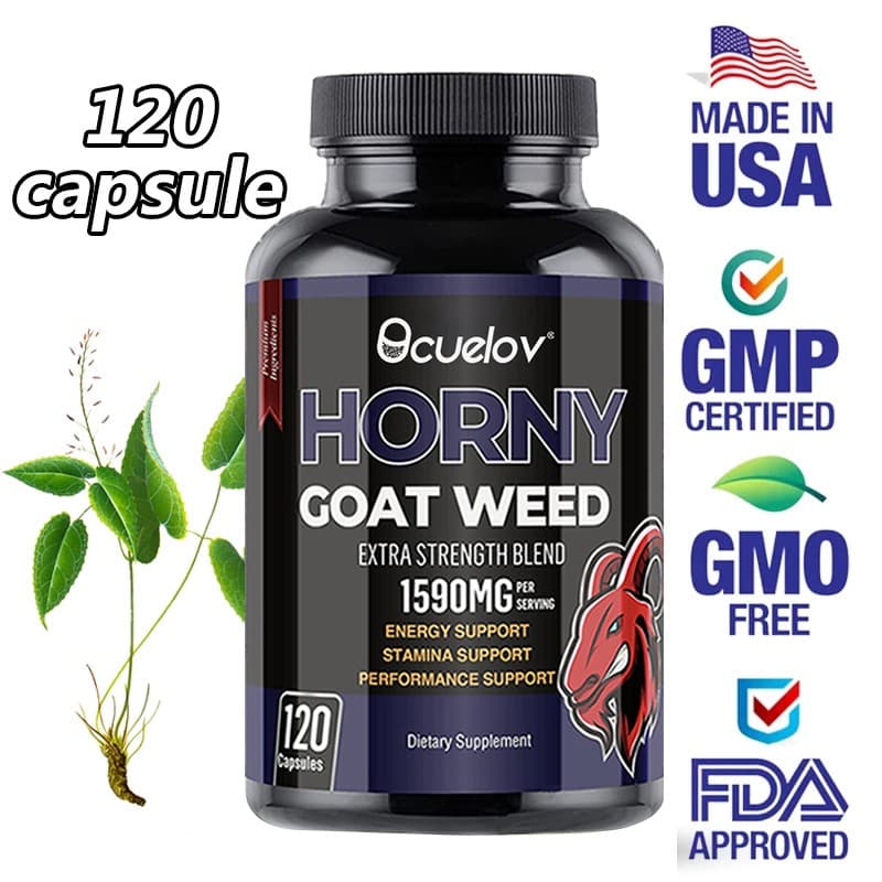 Horny goat weed for Men with Horny Goat Weed 1000mg, Energy, stamina 120 caps