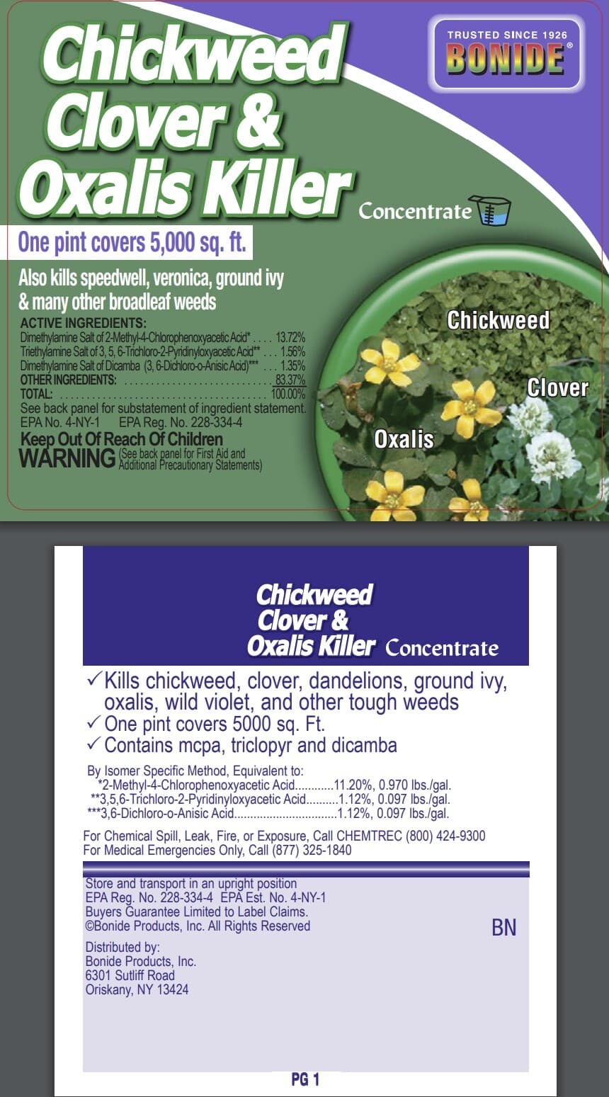 Bonide 061 Concentrate Chickweed Clover and Oxalis Weed Killer 16 oz Pint 2