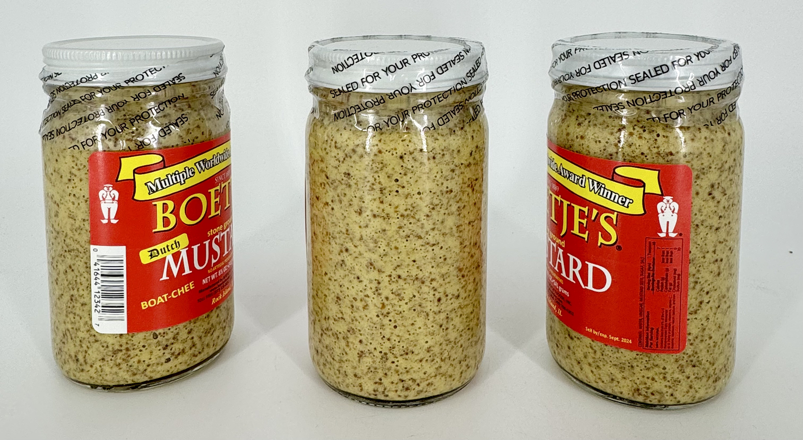 Boetje's Award Winning Stone Ground Dutch German Style Mustard 3 Pack 8.5 Ounces 2