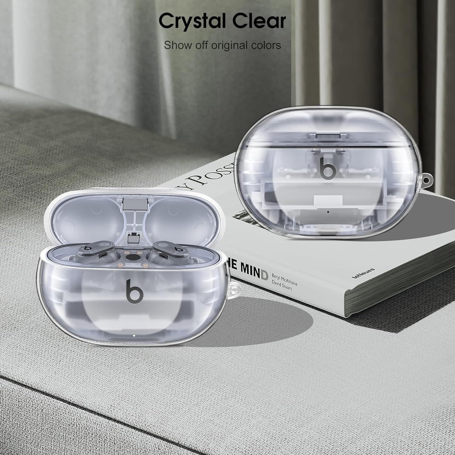 Clear Case for New Beats Studio Buds + 2023 Shockproof Earbuds Protective Cover 2