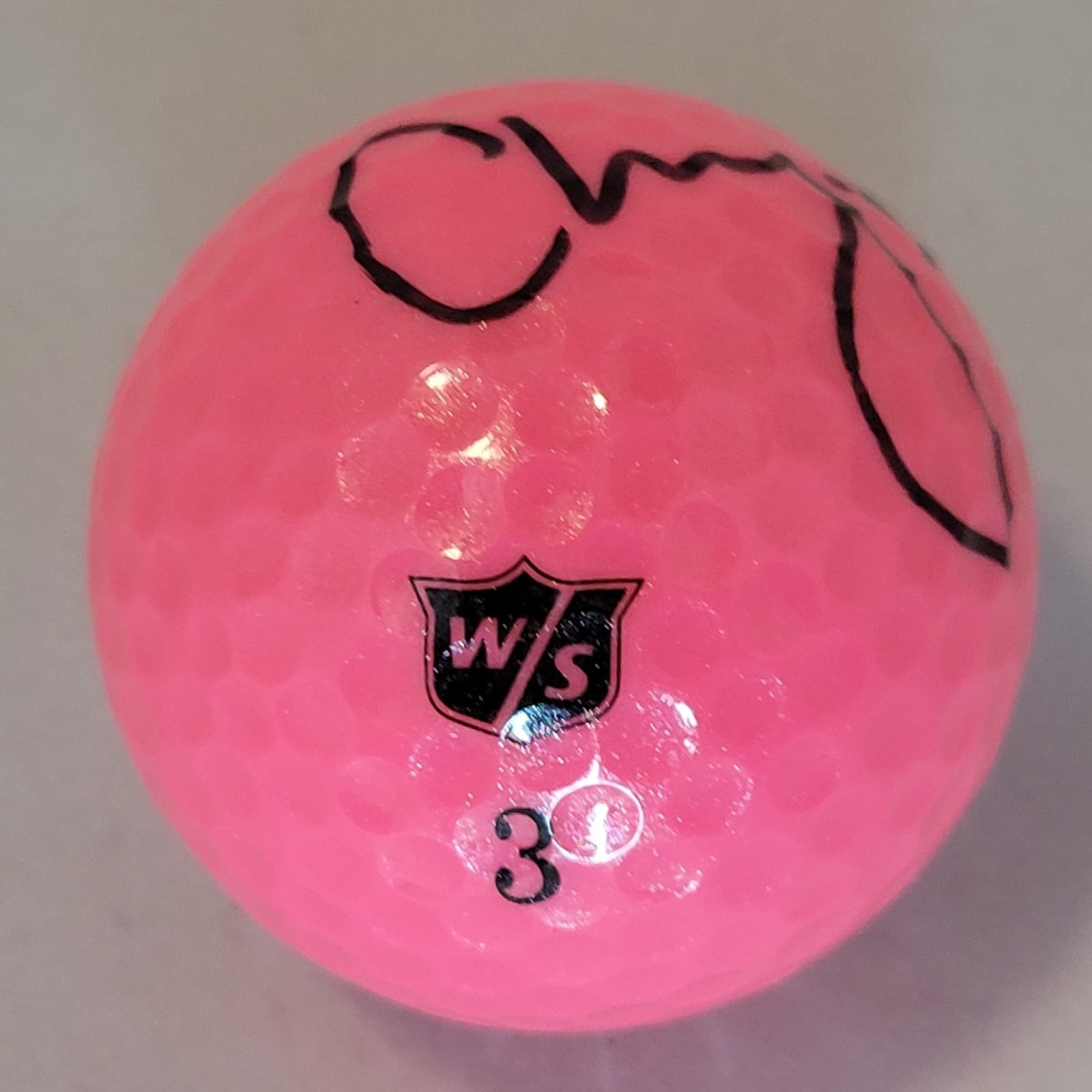 CHEYENNE WOODS Signed Nike Pink Golf Ball LPGA Autograph/InPerson Auto/Signature 3