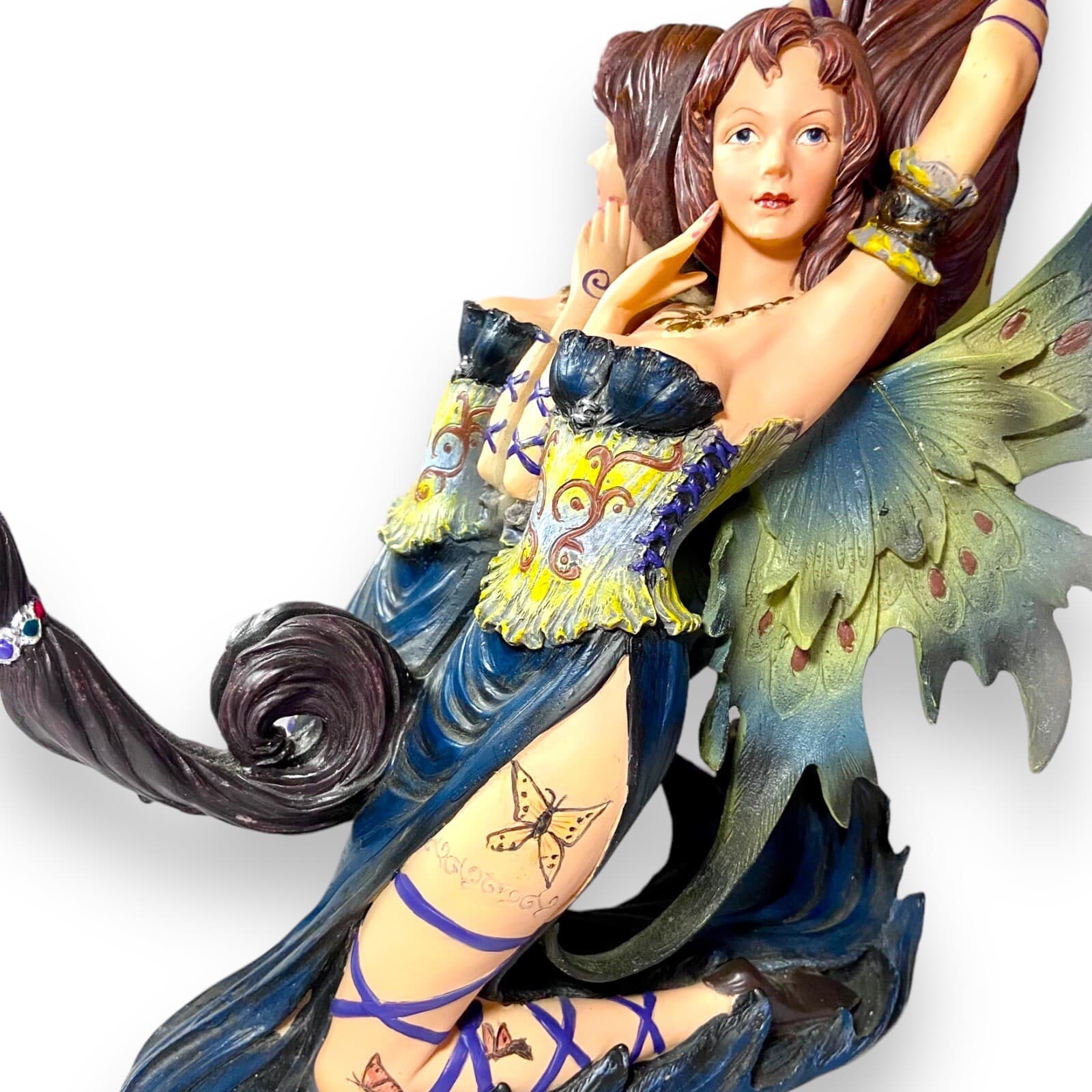 Nemesis Now Mystical Gothic Fairy Tattooed Sprite Mirror, Tabletop, Repaired 3