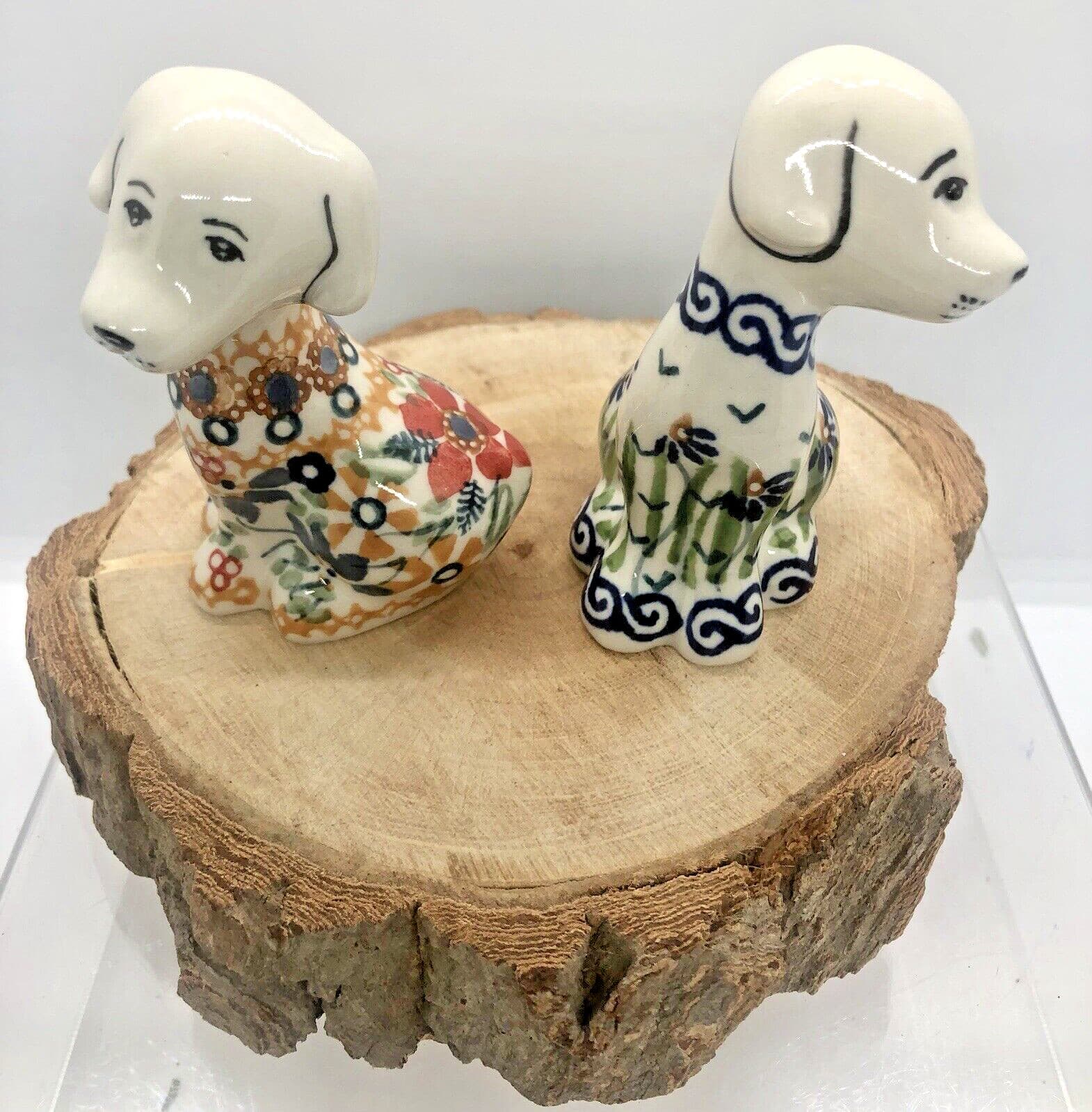 Polish Pottery Puppy Figurine Statue 3.5” H 2" W 2” L  RC15 Addie Jo 6