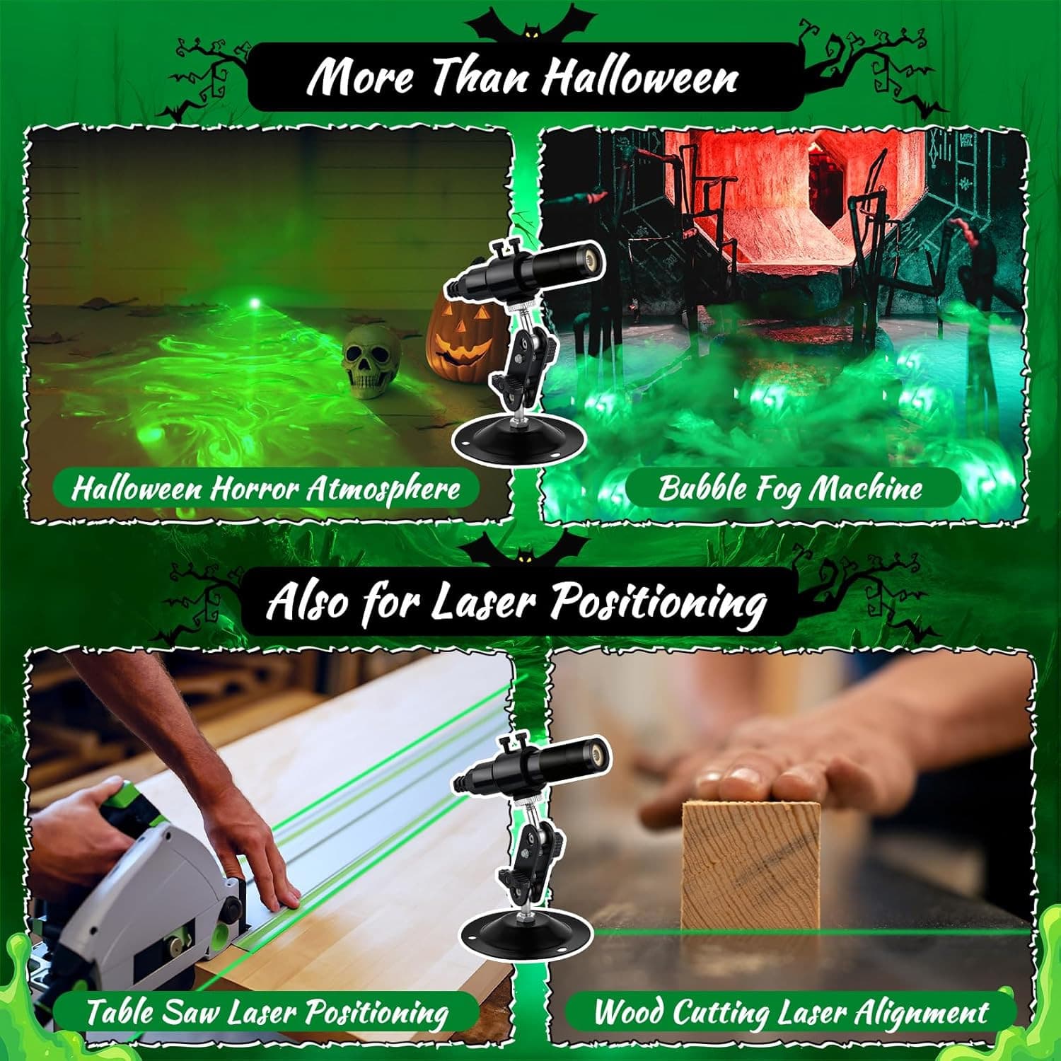 Green Laser Line Projector for Holloween Party Decor Laser Swamp Halloween Proje 6
