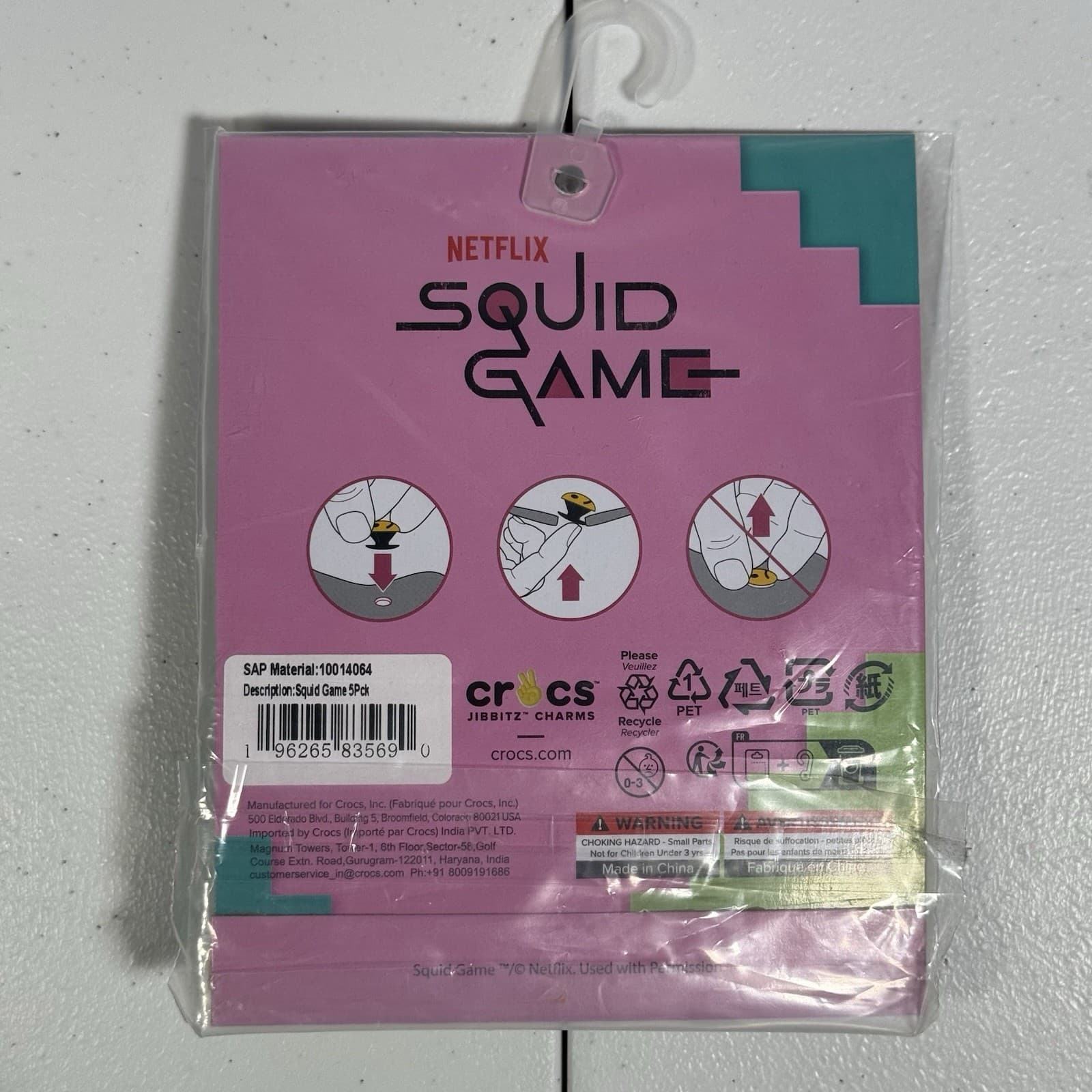 Crocs Jibbitz Squid Game 5 Pack Set Brand New 100% Authentic! 2
