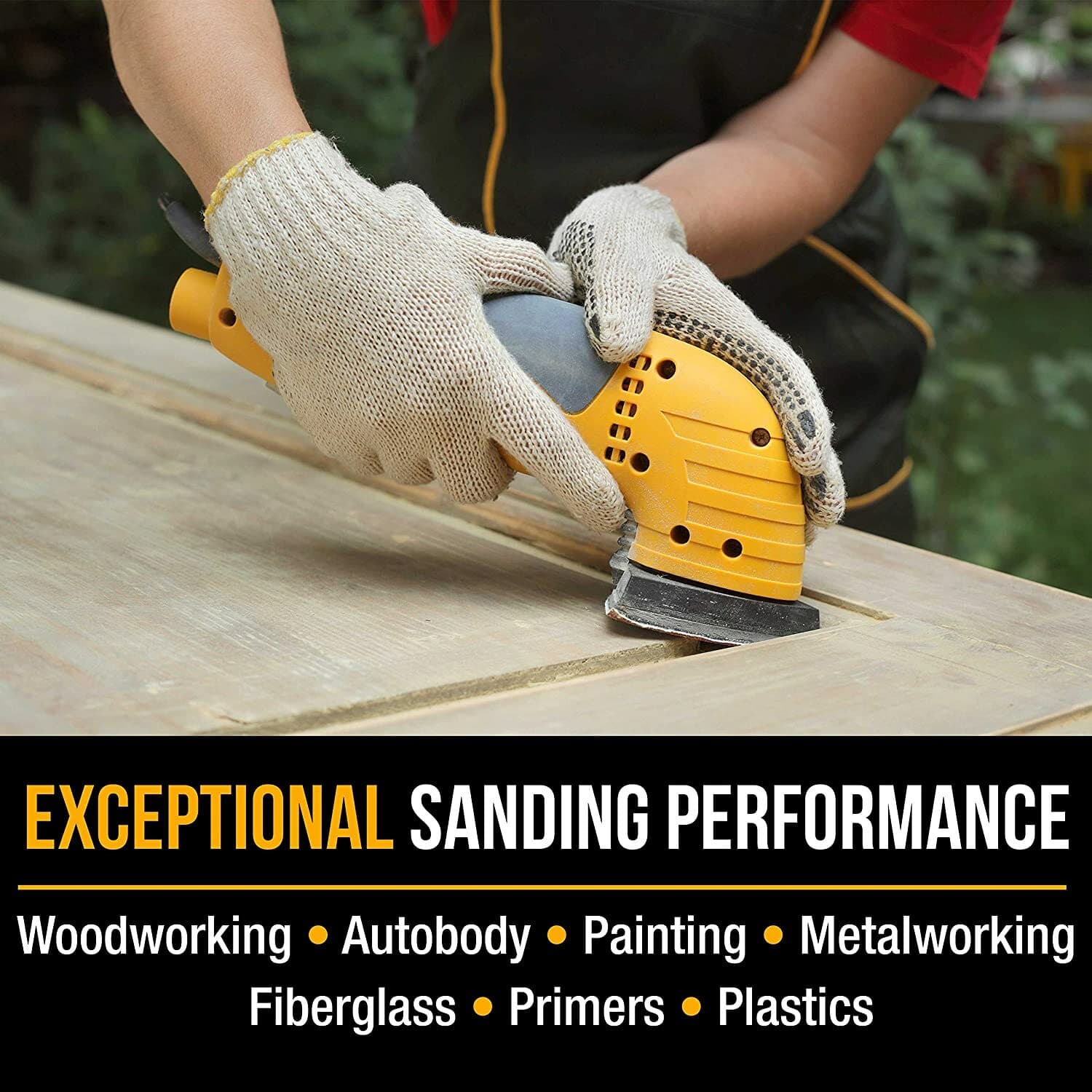 240PCS Triangle Mouse Sanding Sheets 6-Hole Hook & Loop Sander Discs 60-320 Grit 6