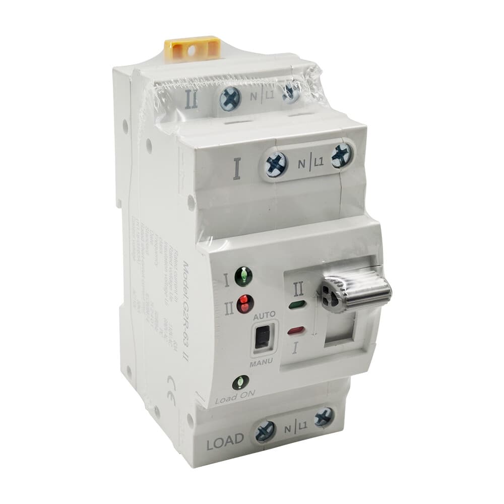 Mini Dual Power Automatic Transfer Switch Grid to Alternator 2P 63A 110V NEW