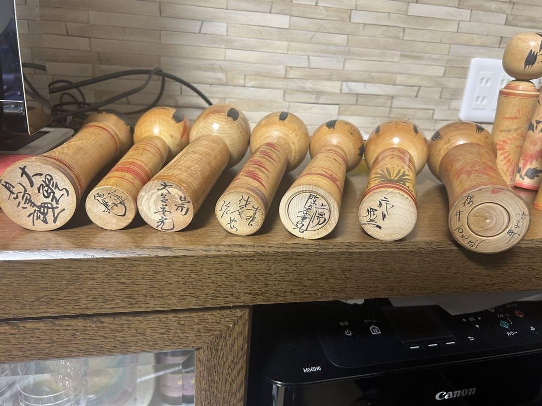 Vintage Kokeshi Doll Lot 34 Pieces Traditional Japanese Art Collectibles 3