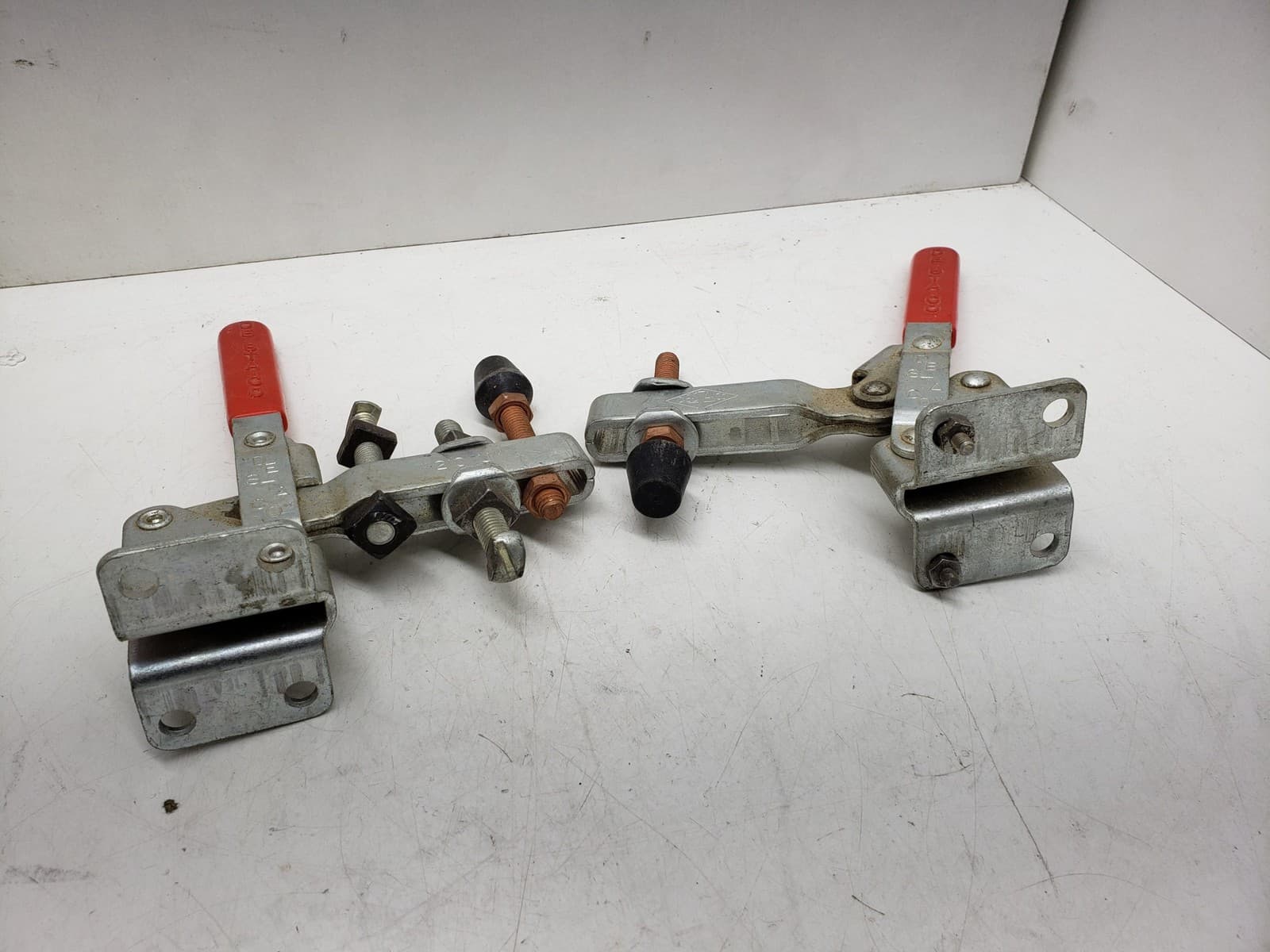 Lot of 2x DE-STA-CO 210 Horizontal Handle Hold Down Action Clamp