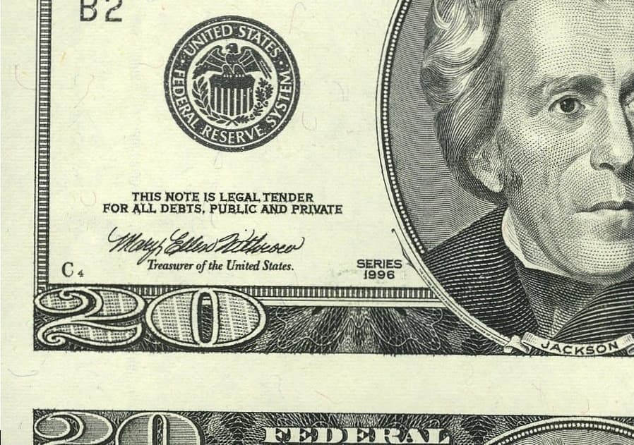 $20 1996 FRN Alignment Error Reproduction U.S. Currency Paper Money Copy 2