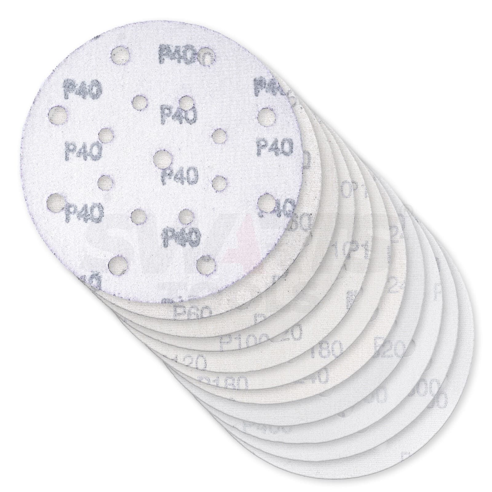 Sanding Discs Pads for Orbital Sander Circular Hook & Loop - 125mm 5" 150mm 6" 5