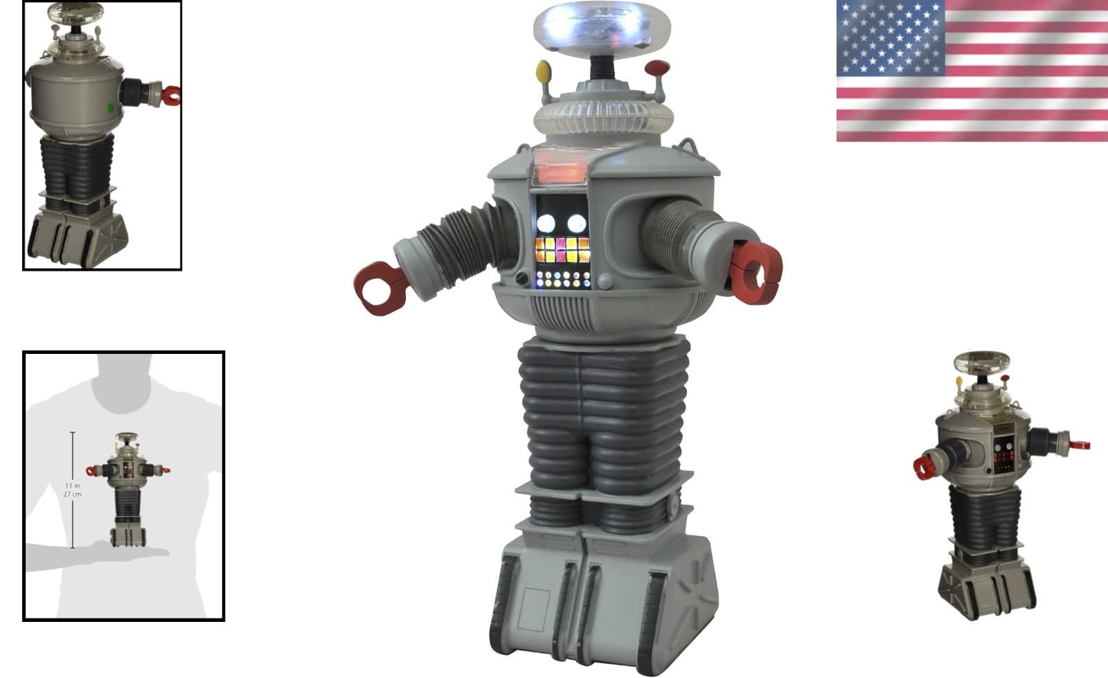Lost in Space B9 Electronic Robot - 10-Inch with Lights, Sounds & Movable Parts 2