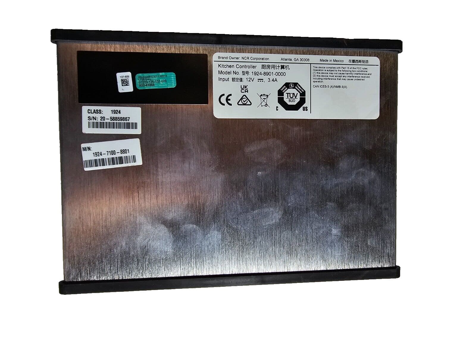 New Open Box NCR KC4 Kitchen Controller (1924-8901-0000) w/ PSU Media Controller 4