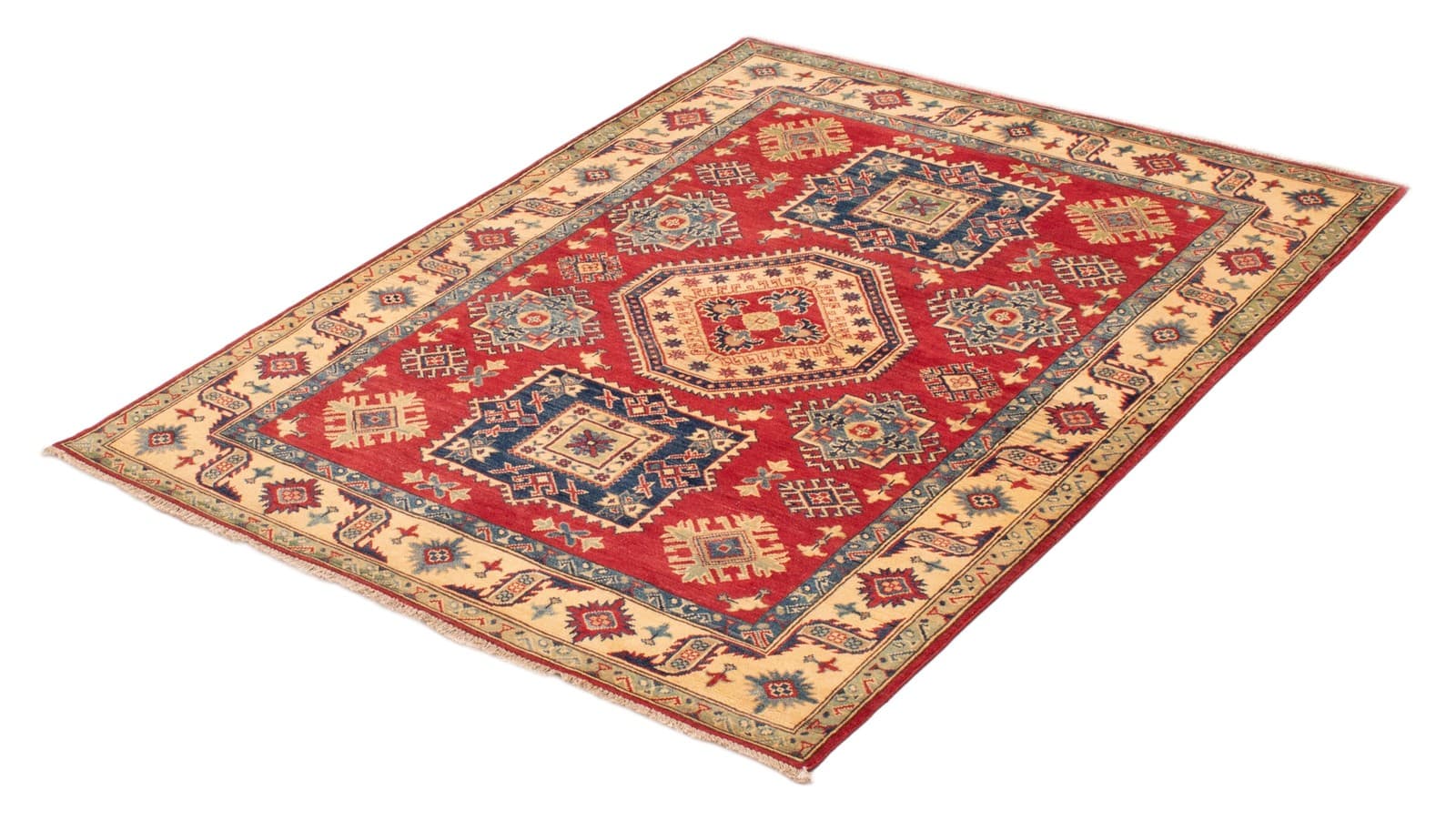 Traditional Red 5'0" x 6'7" Hand-knotted Oriental Carpet Wool Area Rug 4