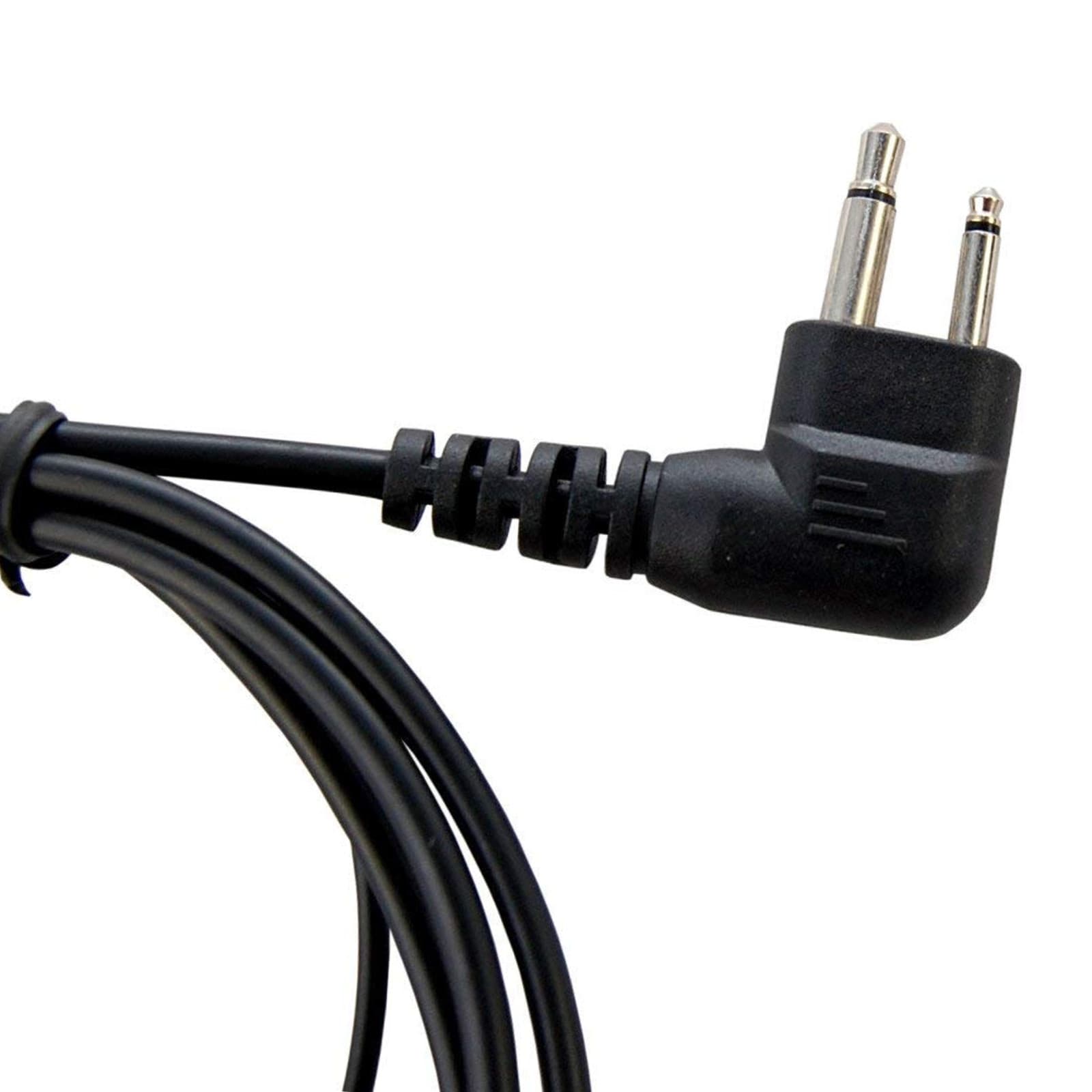 2-Pack HQRP 2Pin Hands Free Earpiece + PTT Microphone for Motorola Radio Devices 3