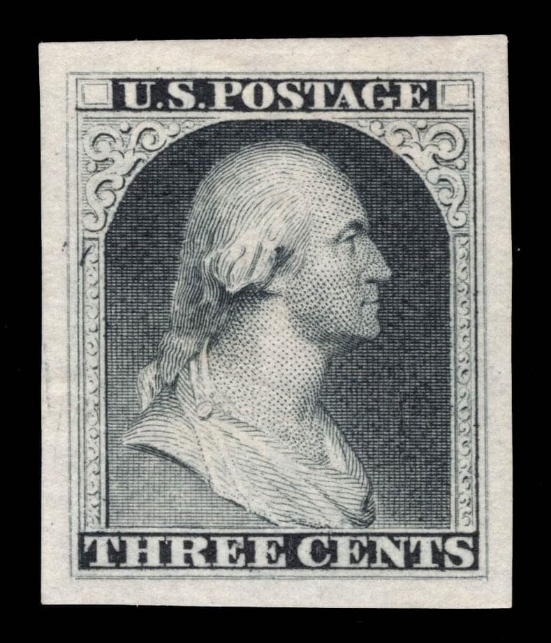 MOMEN: US STAMPS #11-E4b DIE ESSAY ON INDIA XF LOT #95654*