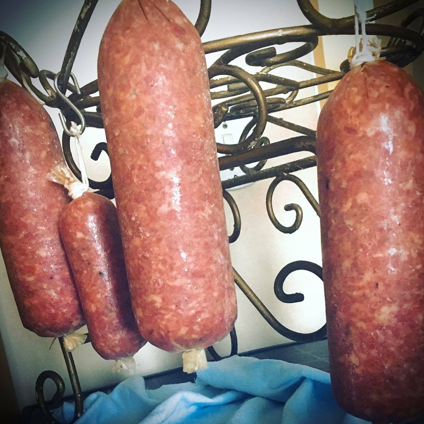 25 cnt Sausage Casing 2.2 x 20 Inch for Summer Sausage, Clear, Clipped with Loop 6