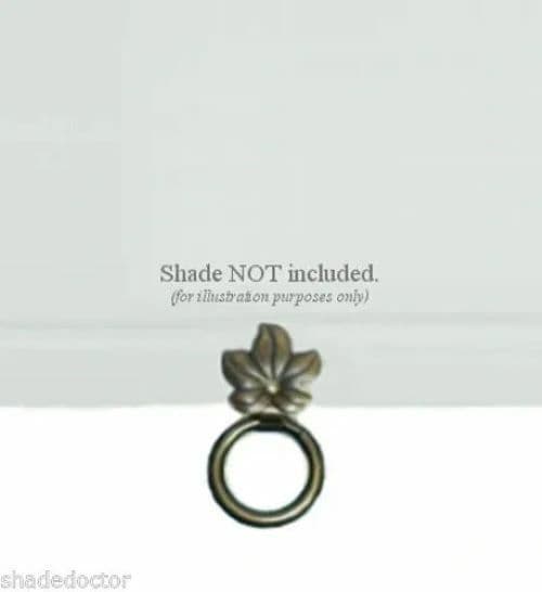 Roller Window Shade SNAP-ON Small Bronze METAL RING PULL Clip on NO TOOLS NEEDED