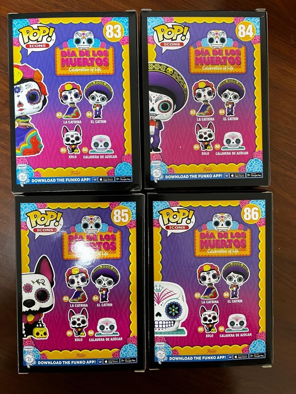Funko Pop Icons Dia de los Muertos #83/84/85/86 Complete Set New 2