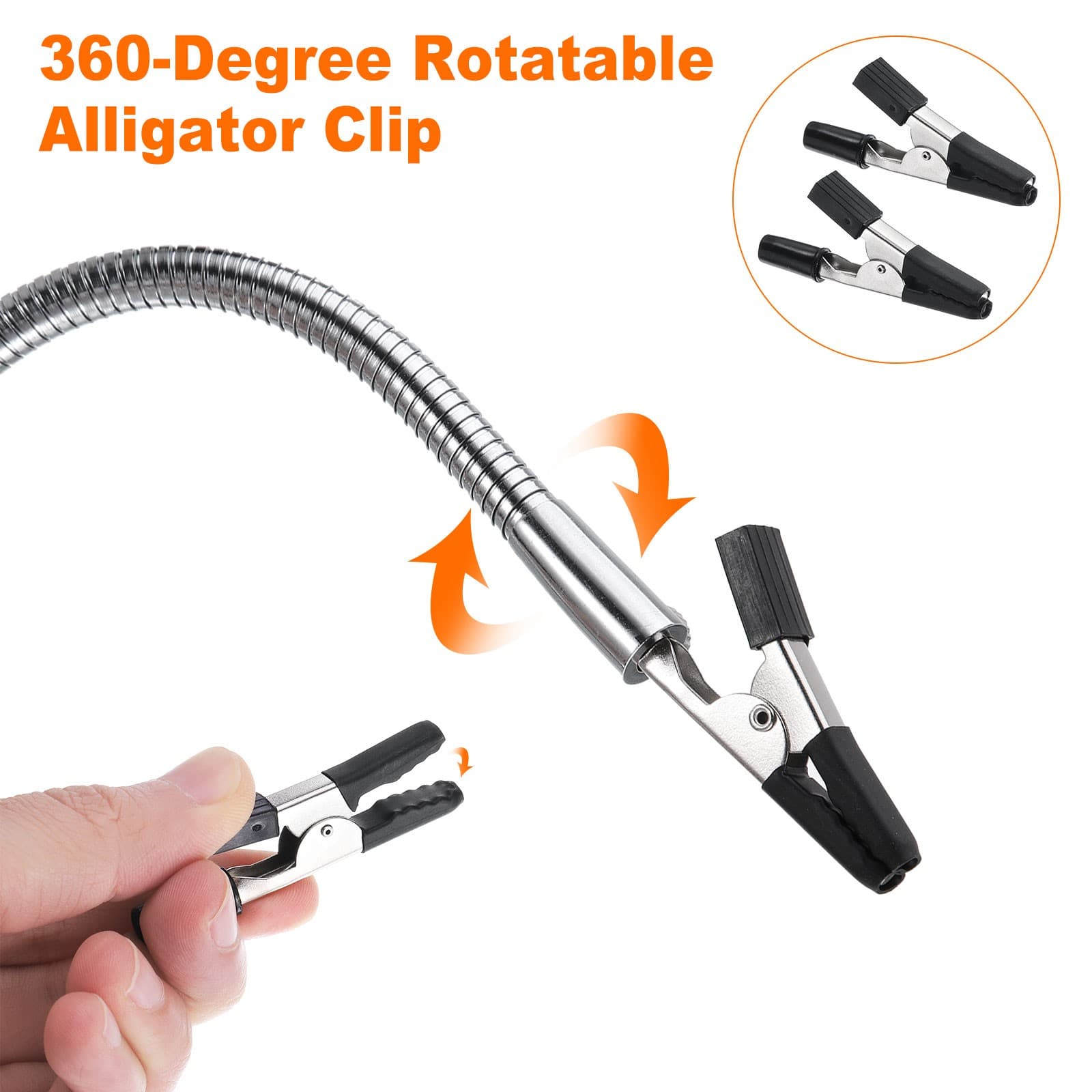 Soldering Helping Hands,Third Hand Tool with Arms & 4 Alligator Clip,Silver,10" 5