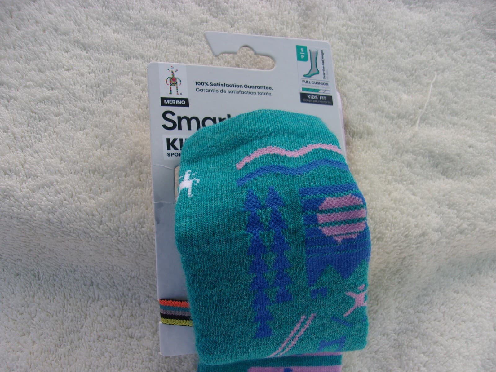 NWT Smartwool Kids wintersports socks, S (3-5.5), or XS, blue, wool blend, OTC 5
