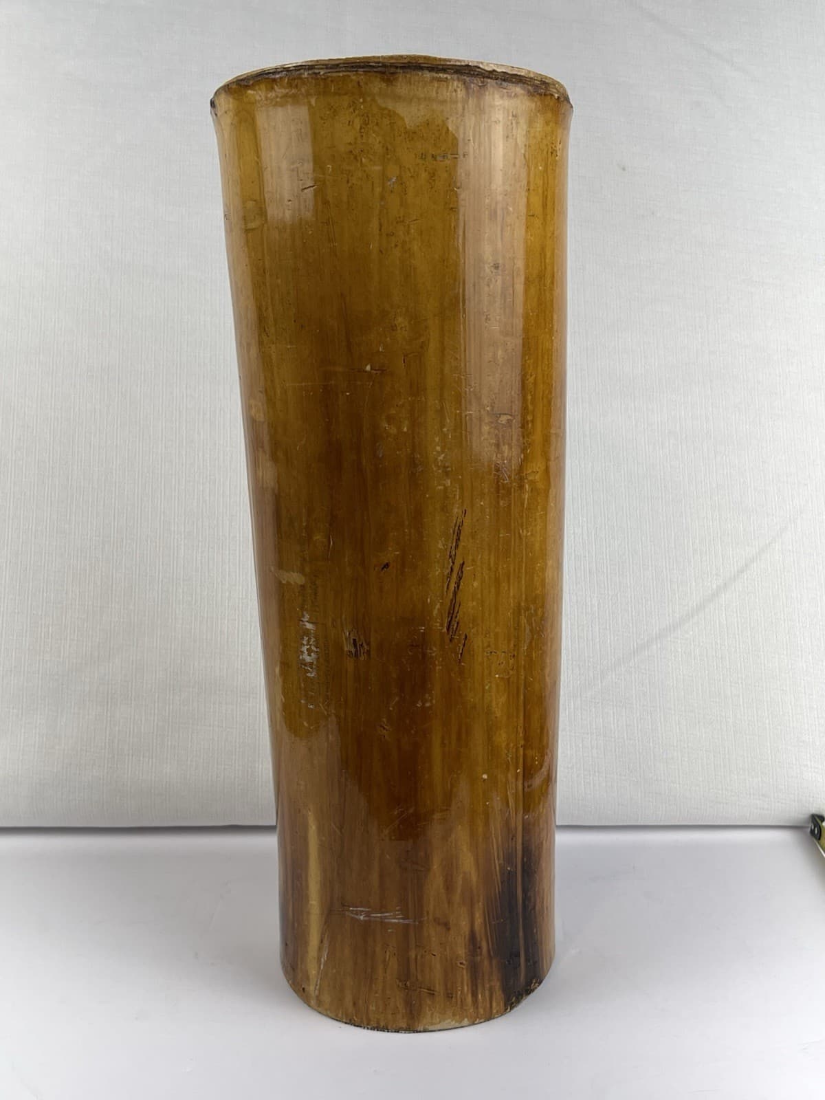 Hand-Carved Wooden Slit Drum | Vintage Talking Instrument for Art or Music 14 in 6