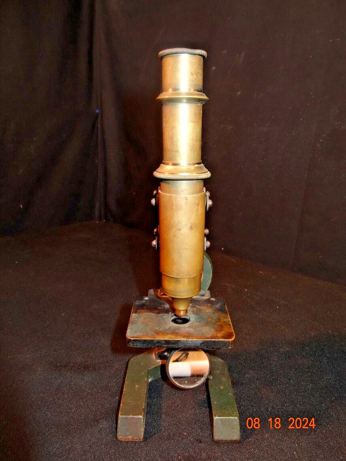 Rare and Unusual Antique F W Schieck?  Microscope  1800's  Serial # 2513 4