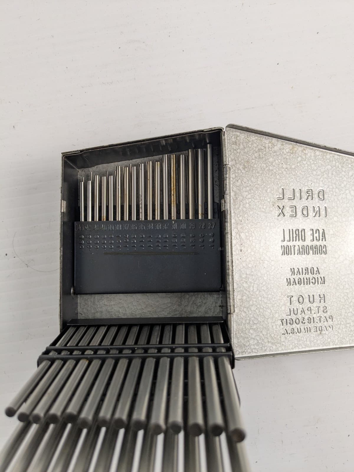 HUOT 1 To 60 Number Drill Blank Index Drill Blanks Set with Metal Box USA Made 4