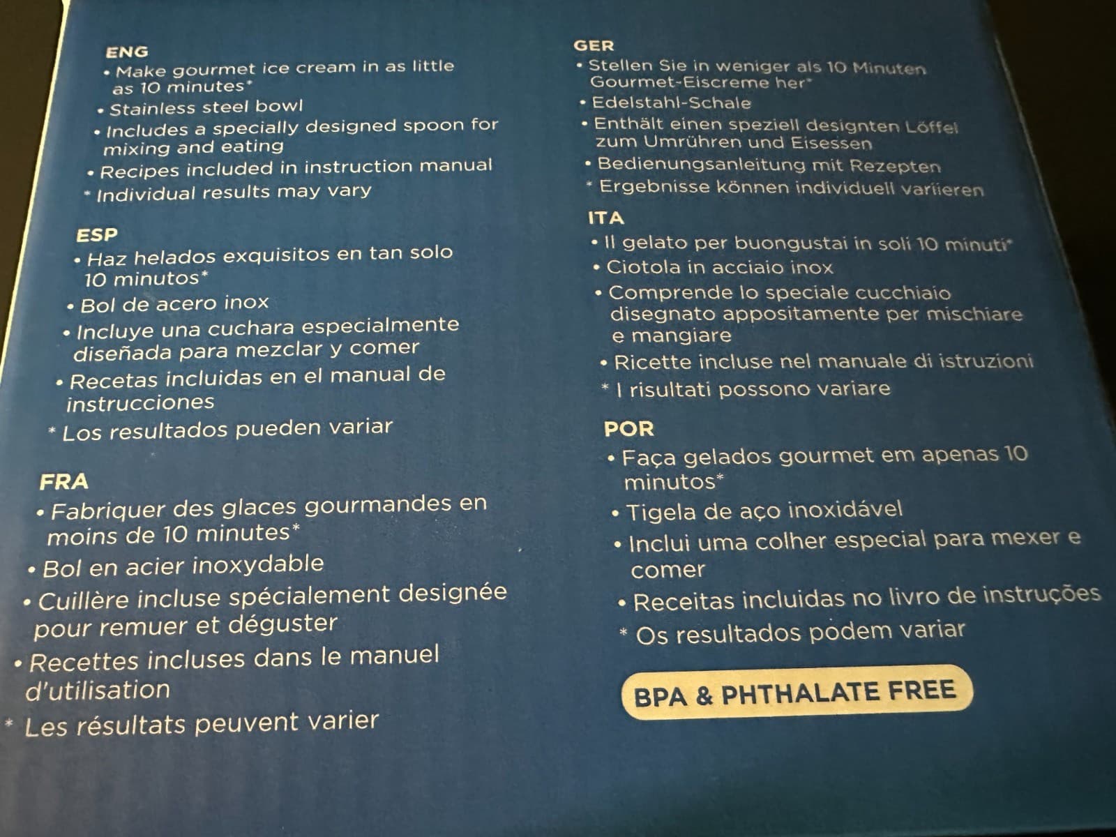 Zoku Instant Ice Cream Maker BLUE Frozen Yogurt Sorbet  NEW 5