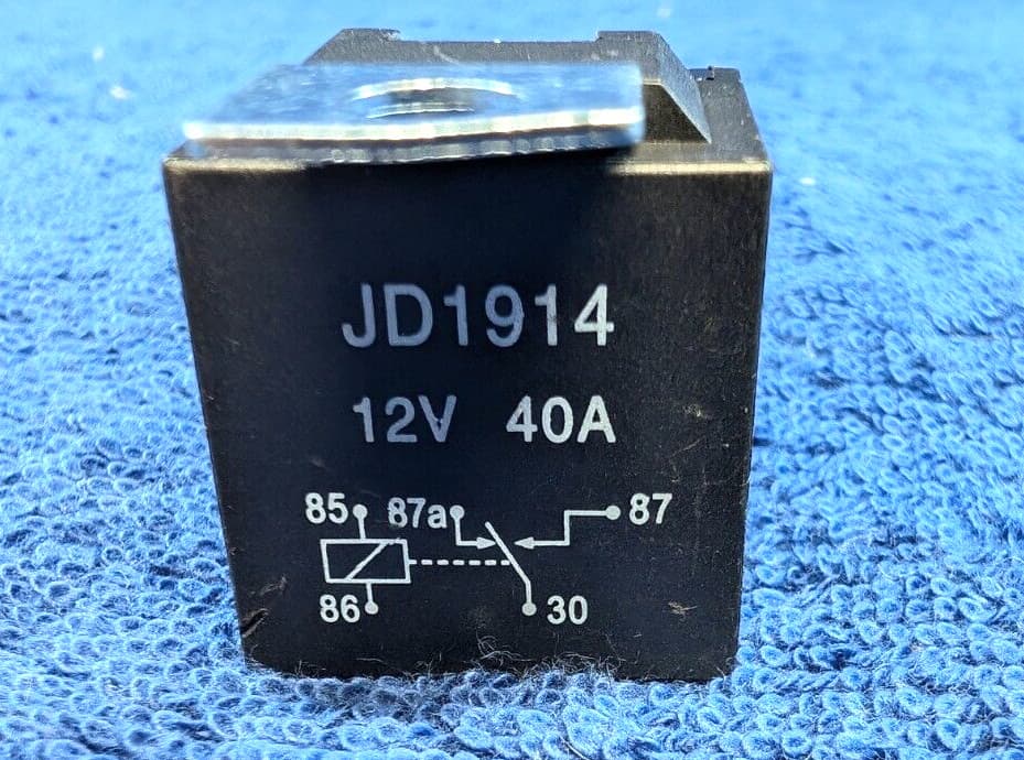 4 PCS Car 12V 40A 5 Pin Relay, JD1914 Waterproof Housing and Alloy Contact Relay 3