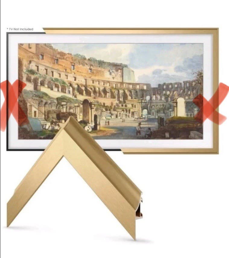 Deco 75" TV Frames Alloy Prismatic Pale Gold Bezel Samsung READ DESCRIPTION