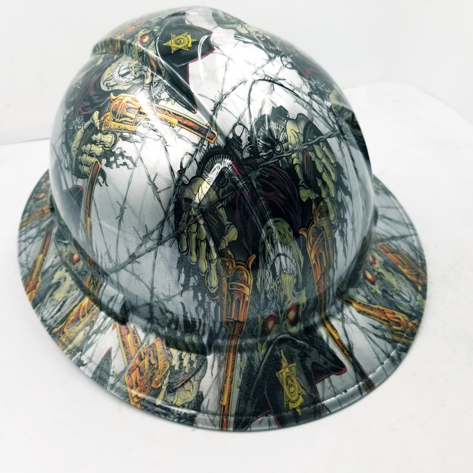 FULL BRIM Hard Hat custom hydro dipped , NEW DIRTY DIRTY HARRY NEW  5