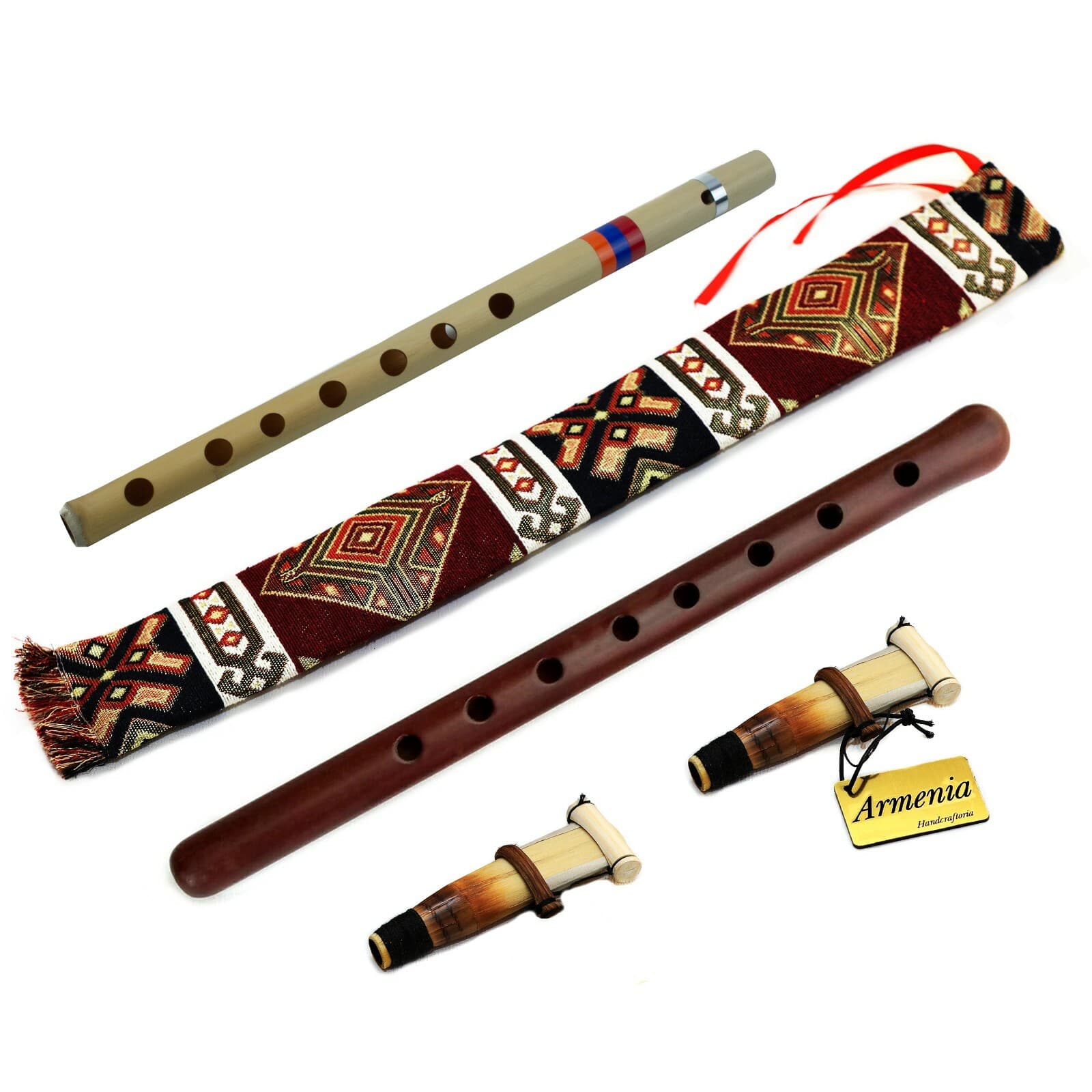 Armenian DUDUK PACK with 2 Reeds Apricot Wood Oboe Woodwind GIFT Flute