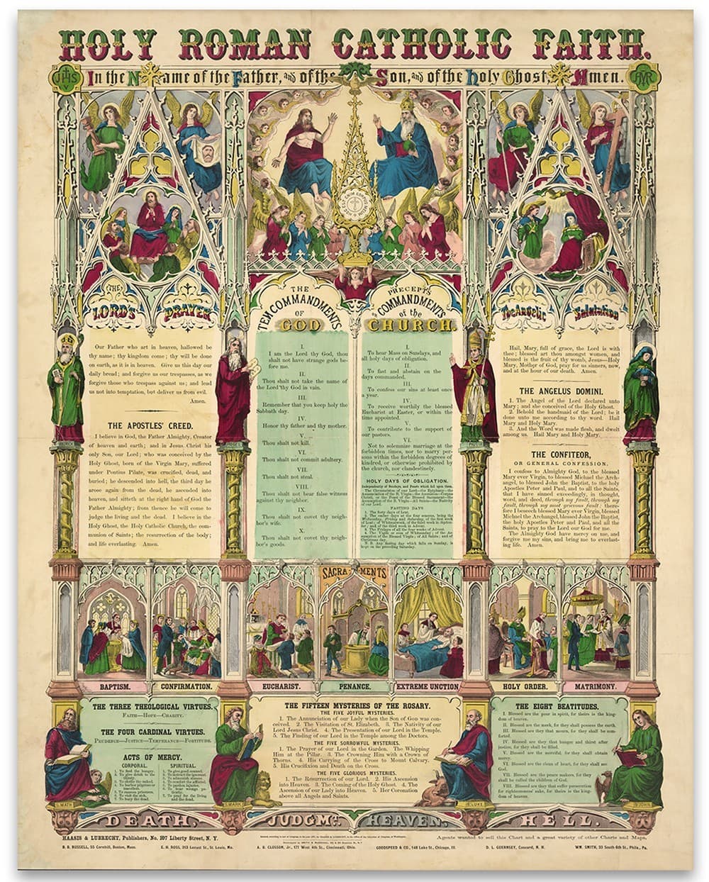Holy Roman Catholic Faith Poster 11x14 Unframed Vintage Religious Wall Art