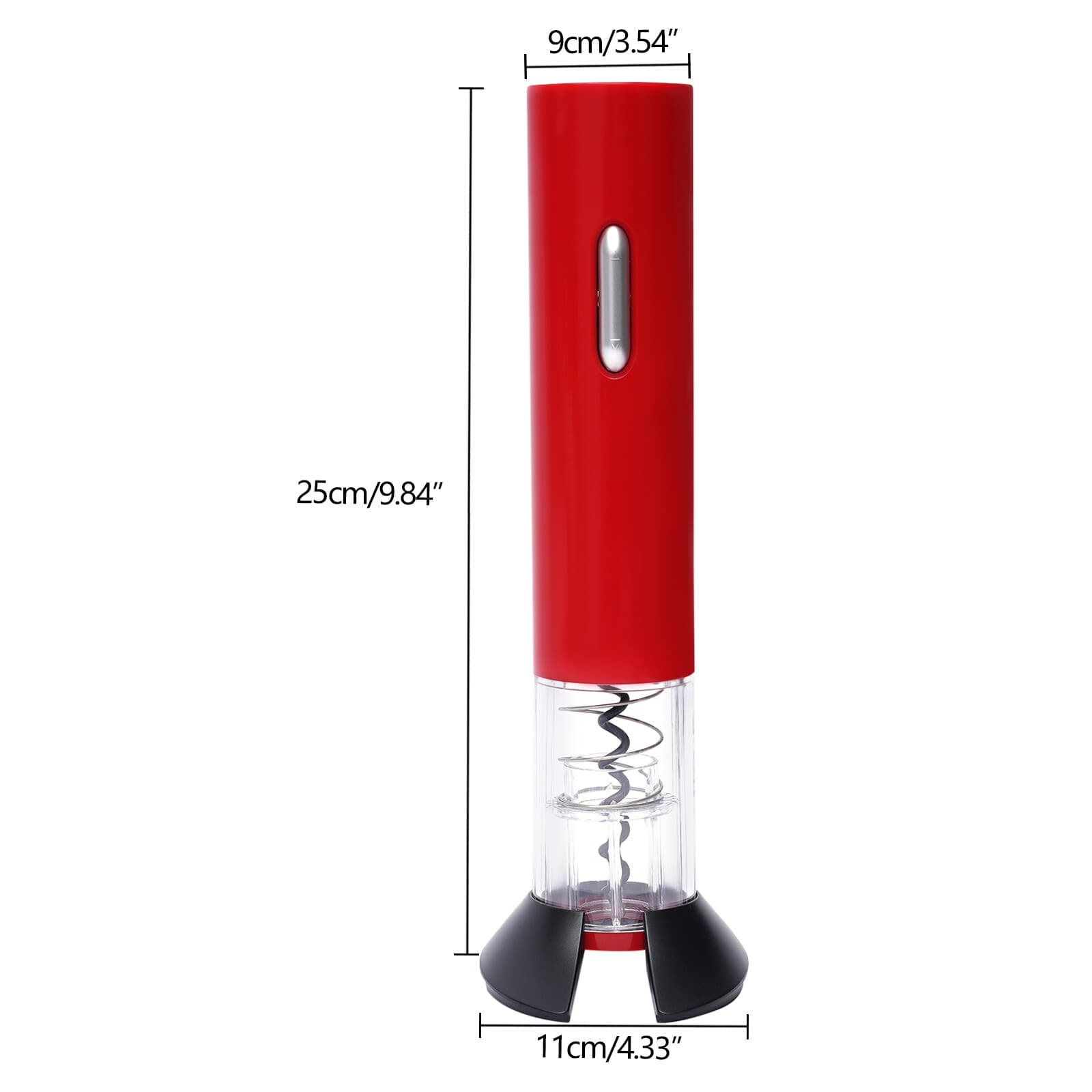 Electric Wine Opener, Automatic Cordless Wine Bottle Opener w/Foil Cutter Red 2